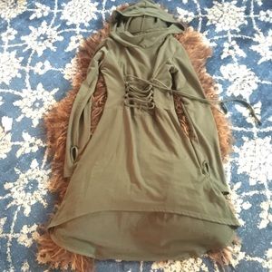 Dark green fairy dress